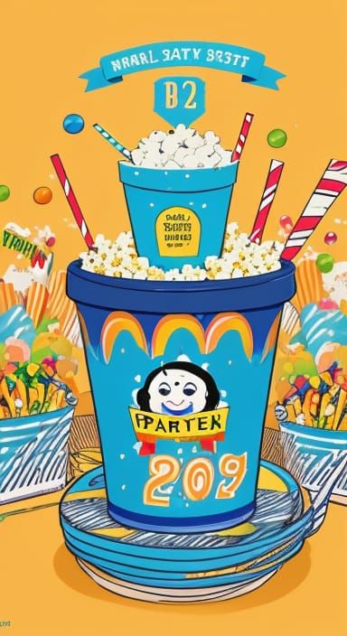 Fun Movie Party Invite for a 9-Year-Old's Birthday