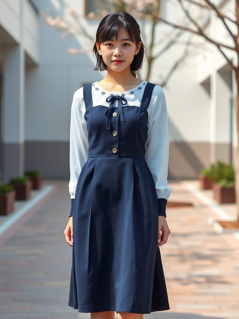18-Year-Old Japanese Student in Unique Uniform