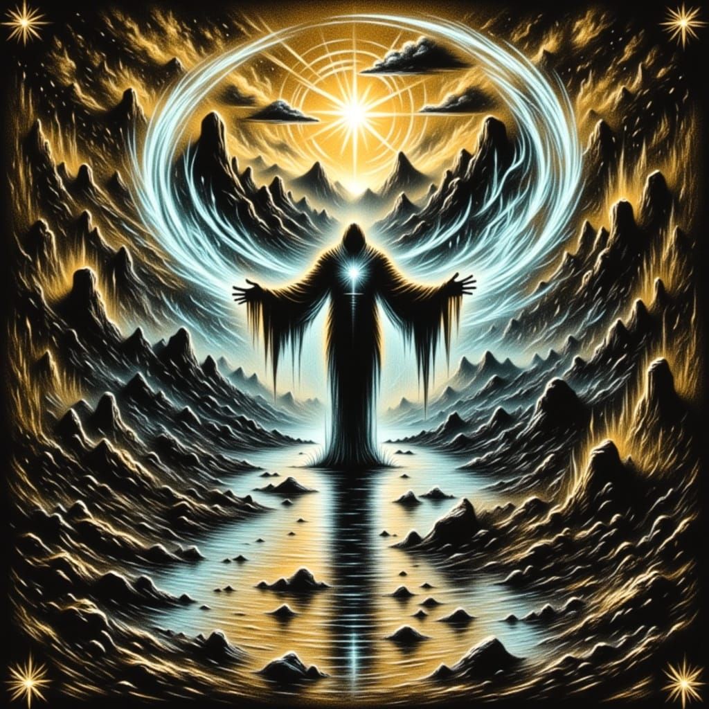 Abstract Swirling Colors in Dynamic Composition