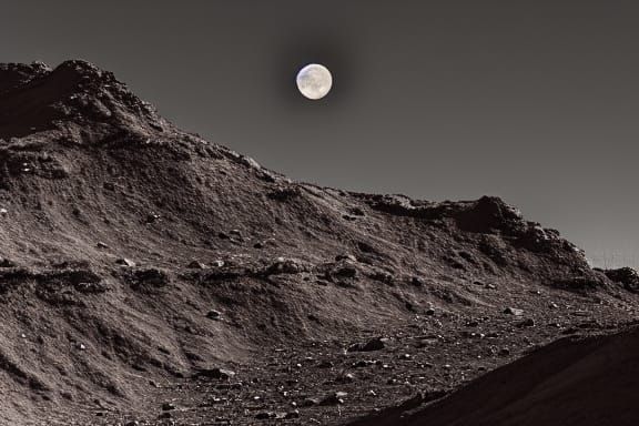 Rugged Lunar Landscape: Desolate Beauty