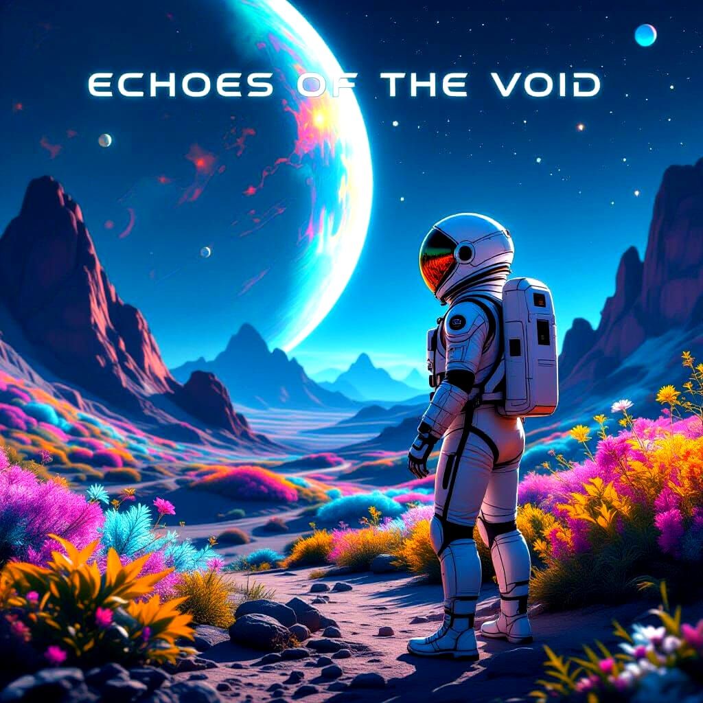 Astronaut Gazing at Alien Planet in Hyperrealistic Style