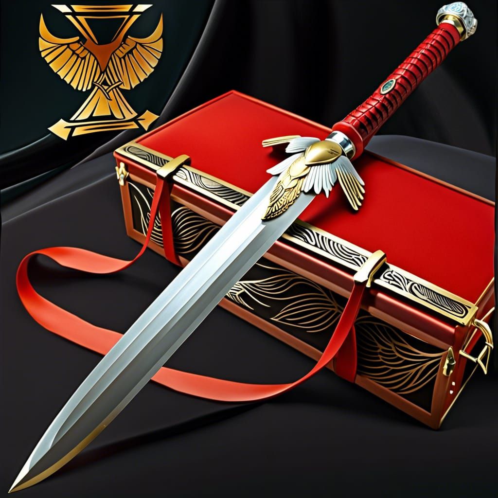 Engraved Eagle Blade with Feather Details