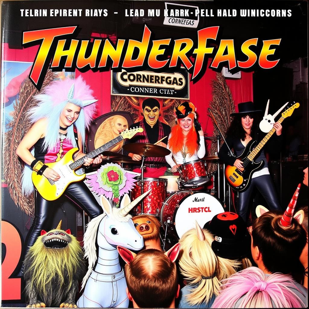 A vibrant and captivating album cover featuring the band Thu...