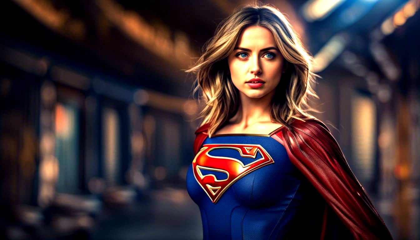Ana de Armas as Supergirl in Hyperrealistic Style