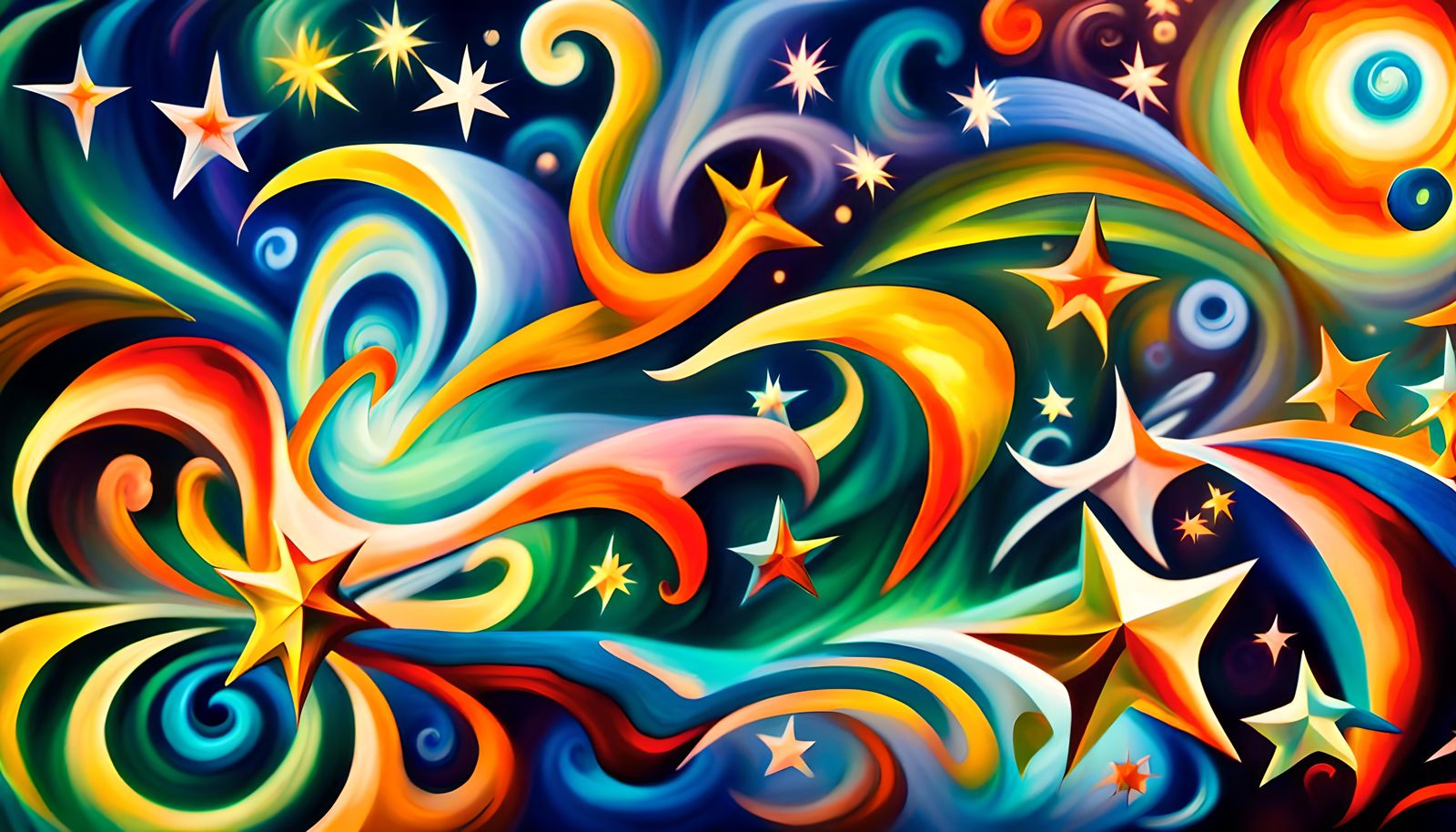 Iridescent Stars Connected in Electro Magnetic Plasma