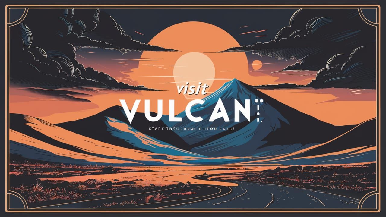 Visit Vulcan: Retro Star Trek Travel Poster