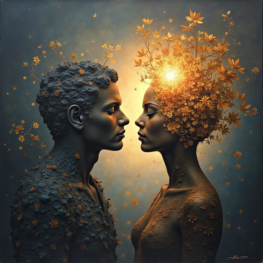 Surreal Self-Portrait in Transcendental Dreamscape