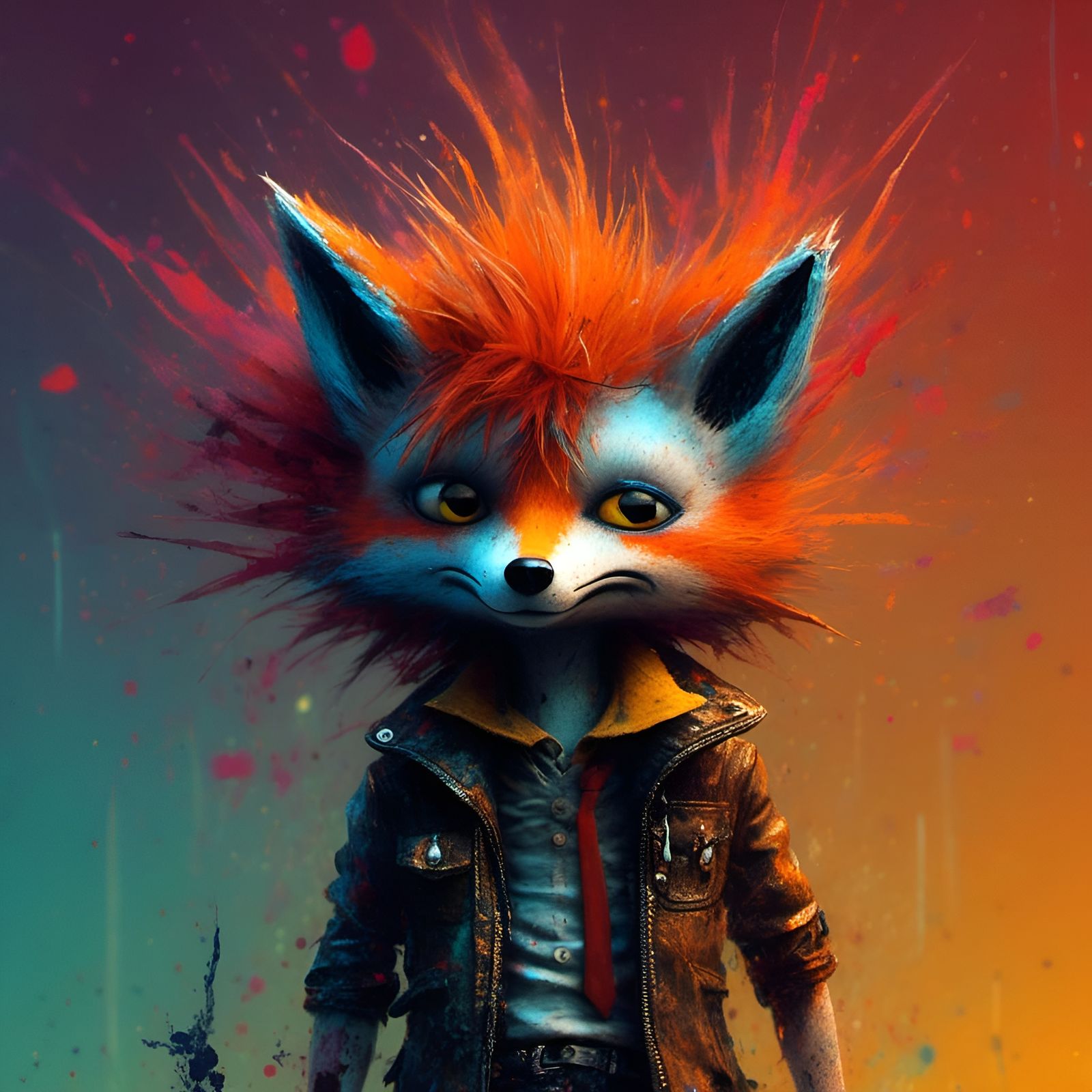 Punk Fox with attitude & style. 🦊