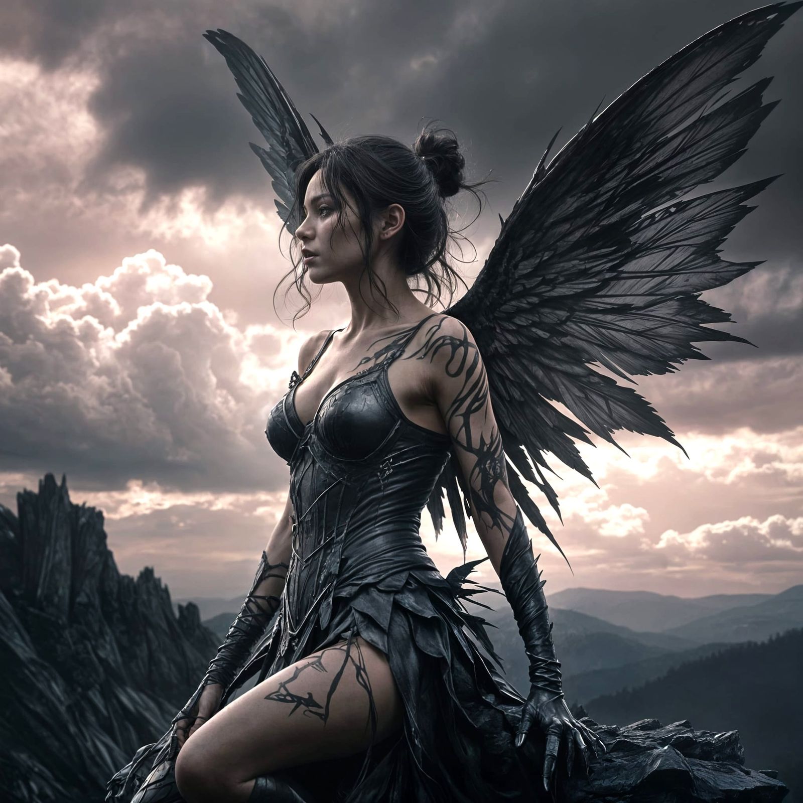 Ethereal Fairy in Yoji Shinkawa Ink Style