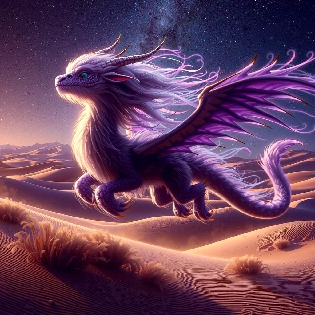 Desert Dragon in Epic Fantasy Style
