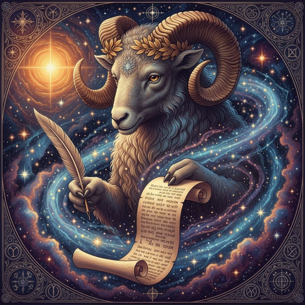 Aries the Ram as a Poet in Cosmic Fantasy Style