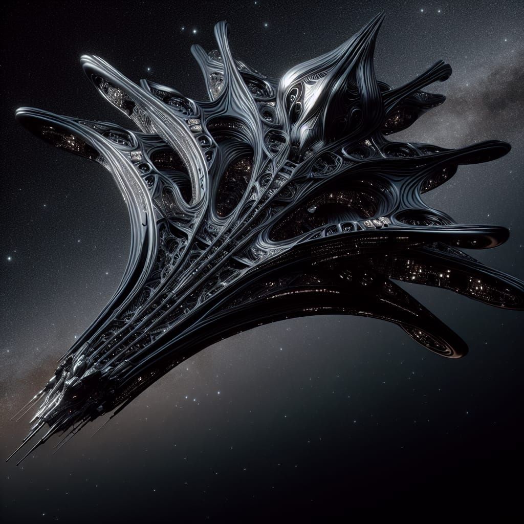 Alien Spaceship 3D Asset in Futuristic Style