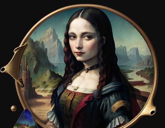 Harley Quinn as Mona Lisa, Beatrix Potter Style