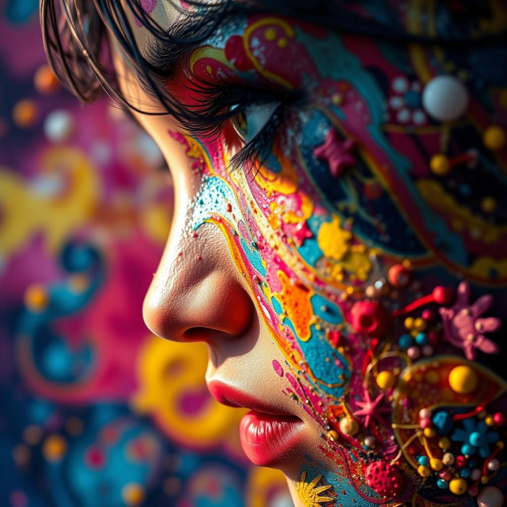 Hyperrealistic Abstract Artwork with Intricate Details