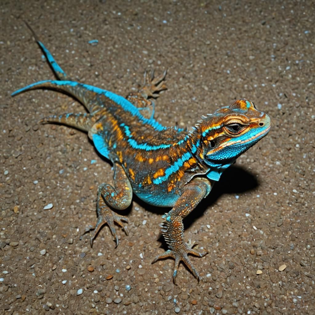 Bioluminescent Bearded Dragon