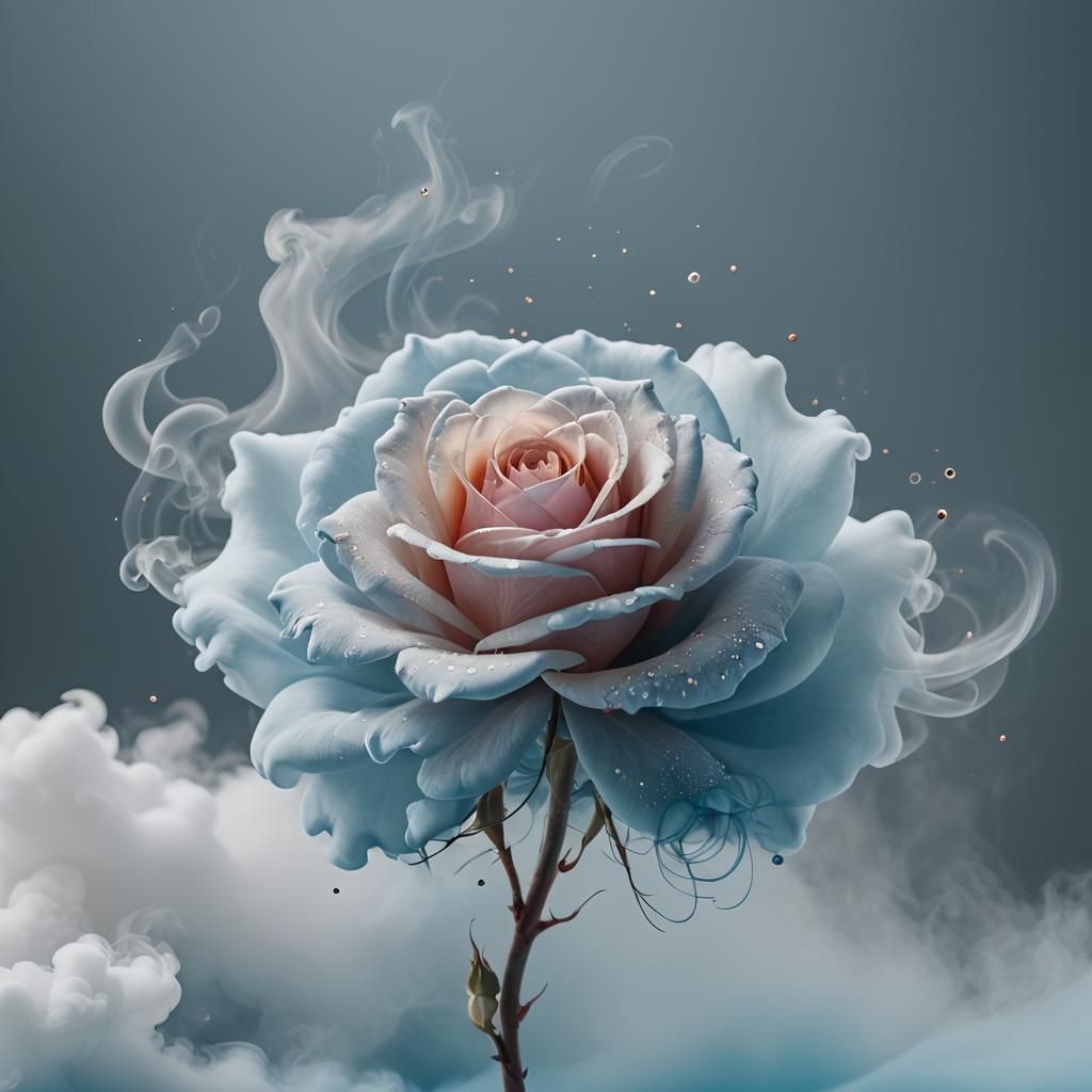 Smoky Rose Cloud in Steampunk Style, 8K