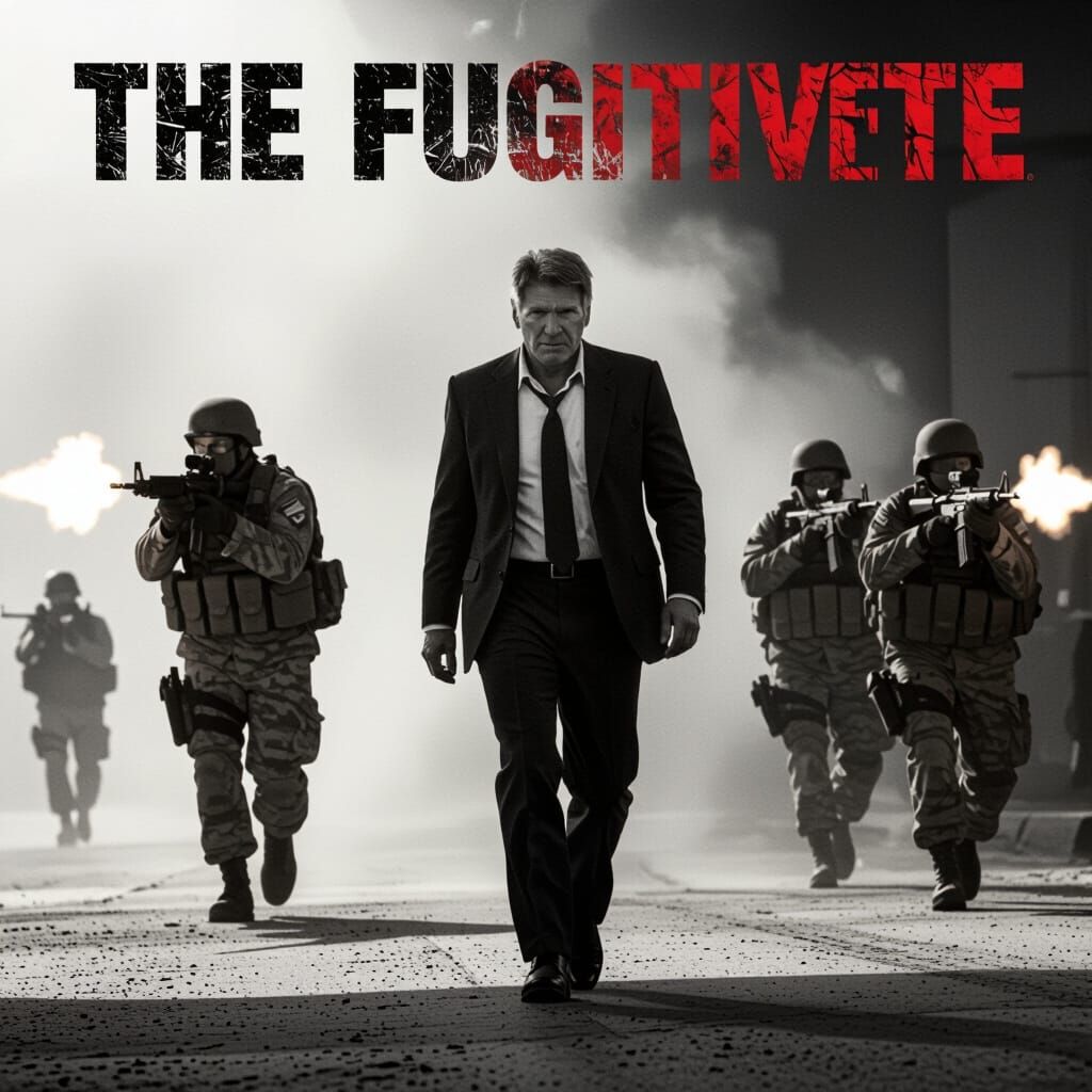 President Protected by Marines in Retro Sci-Fi Style