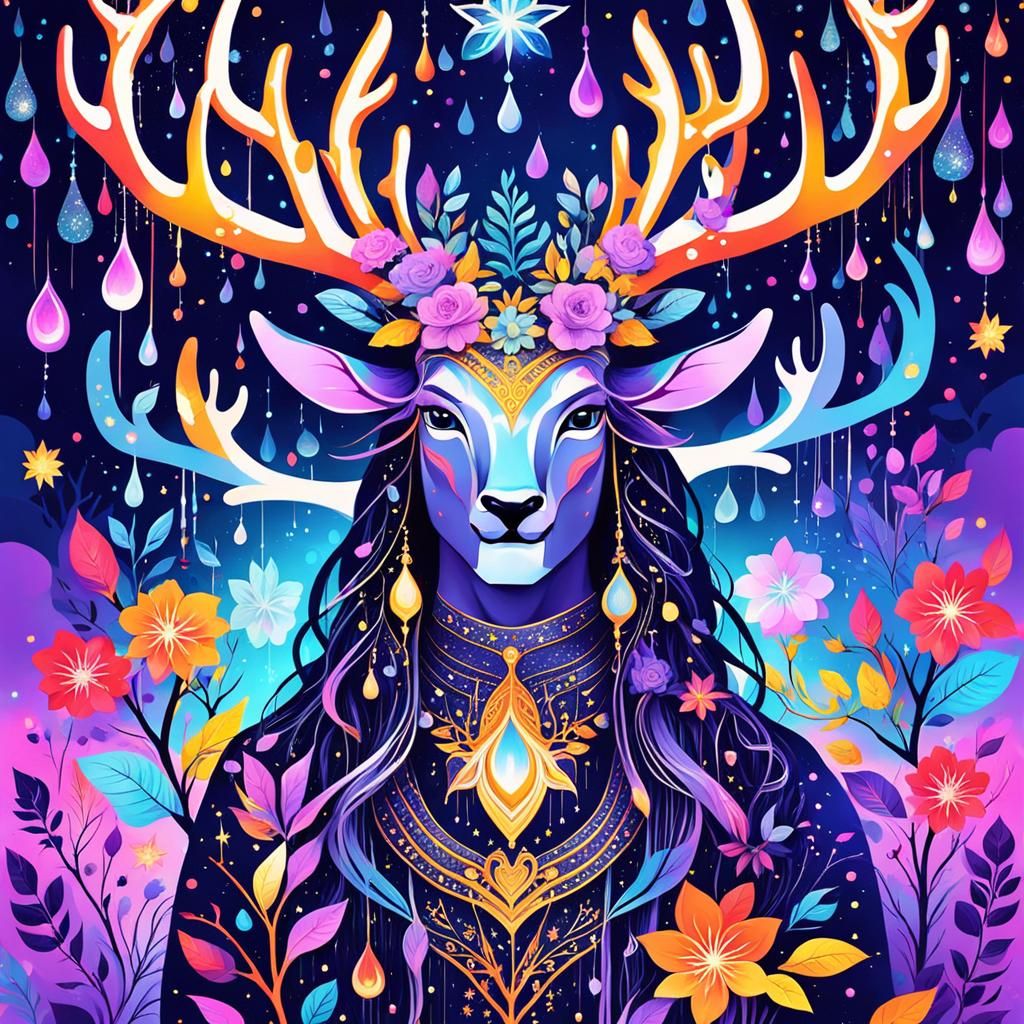 Humans with Antlers in a Surreal World