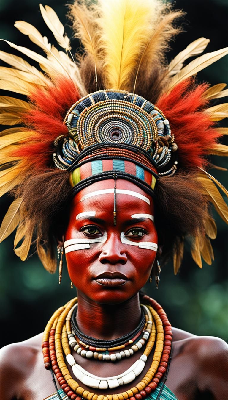 Hyperrealistic Portrait of Papua New Guinean Woman