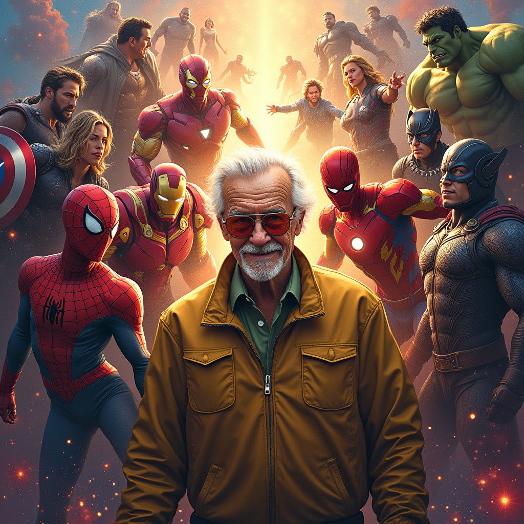 Marvel Heroes Assemble in Hyperrealistic Style