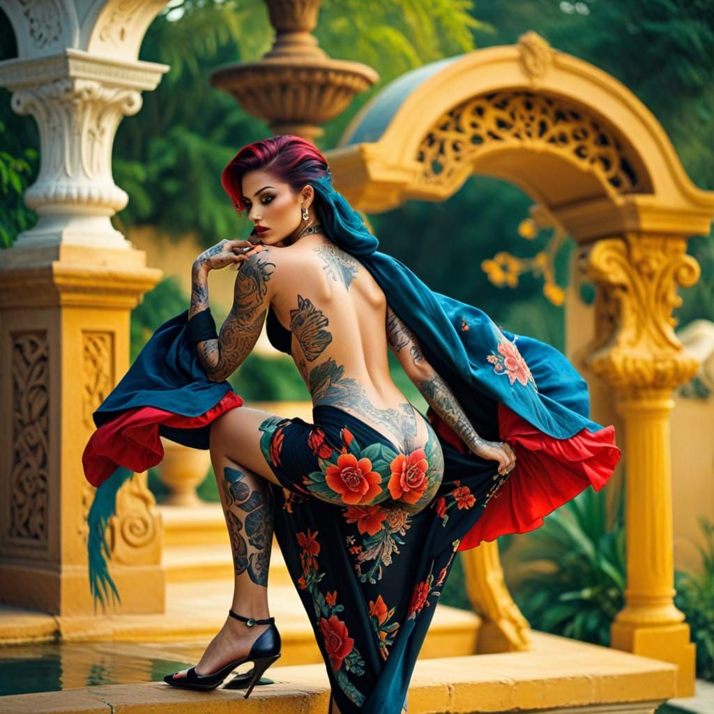 Elegant Tattooed Goddess