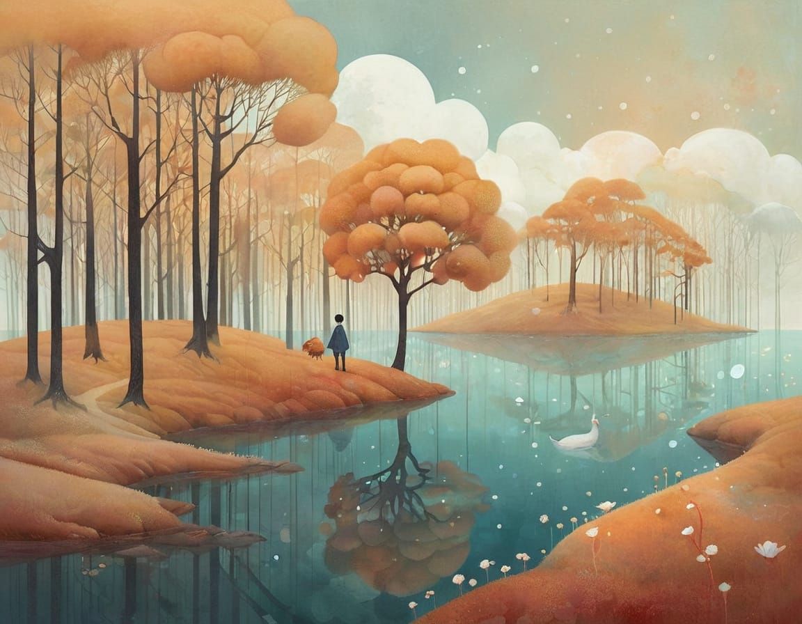 Whimsical Creatures in a Dreamlike Forest