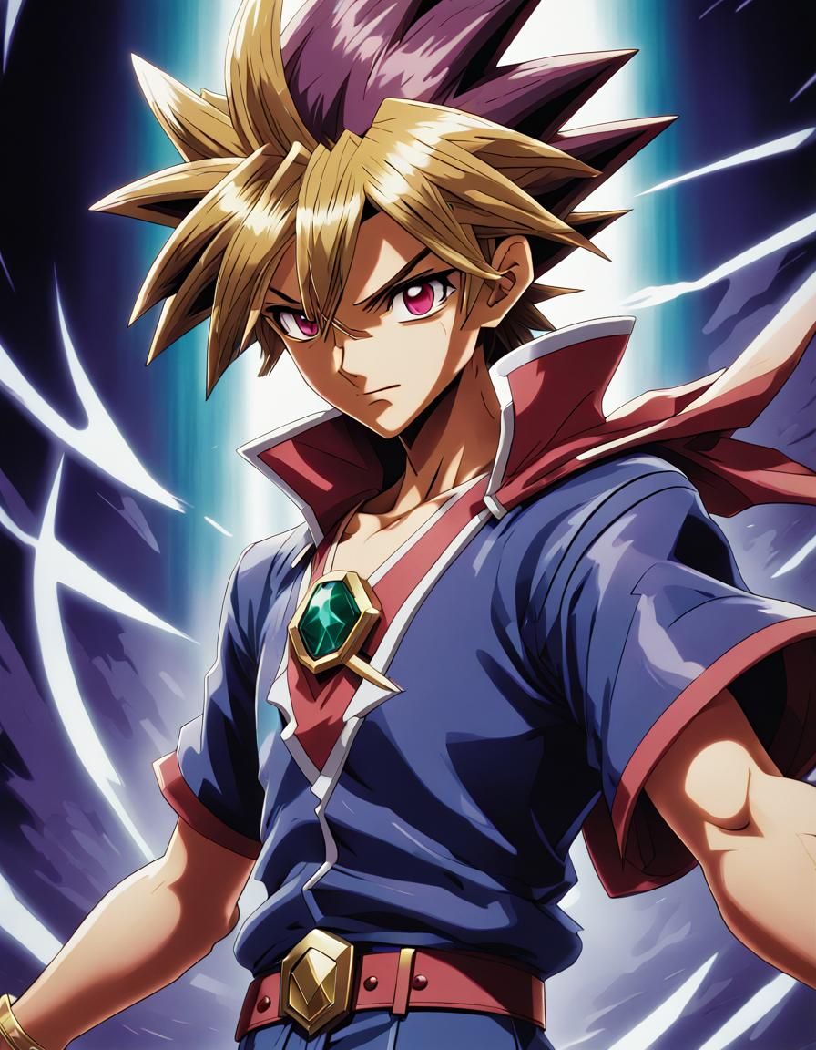 Yu-Gi-Oh! Anime Manga Scan in Cel-Shaded Style
