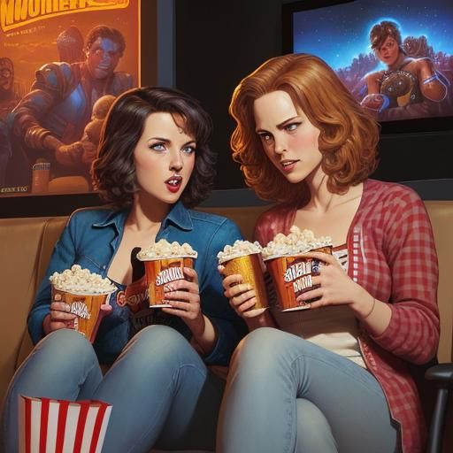 Comic Book Art: Ladies' Movie Night