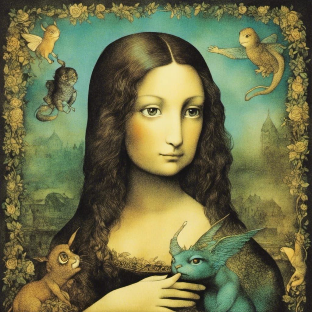 Mona Lisa in Hans Arnold Grotesque Style