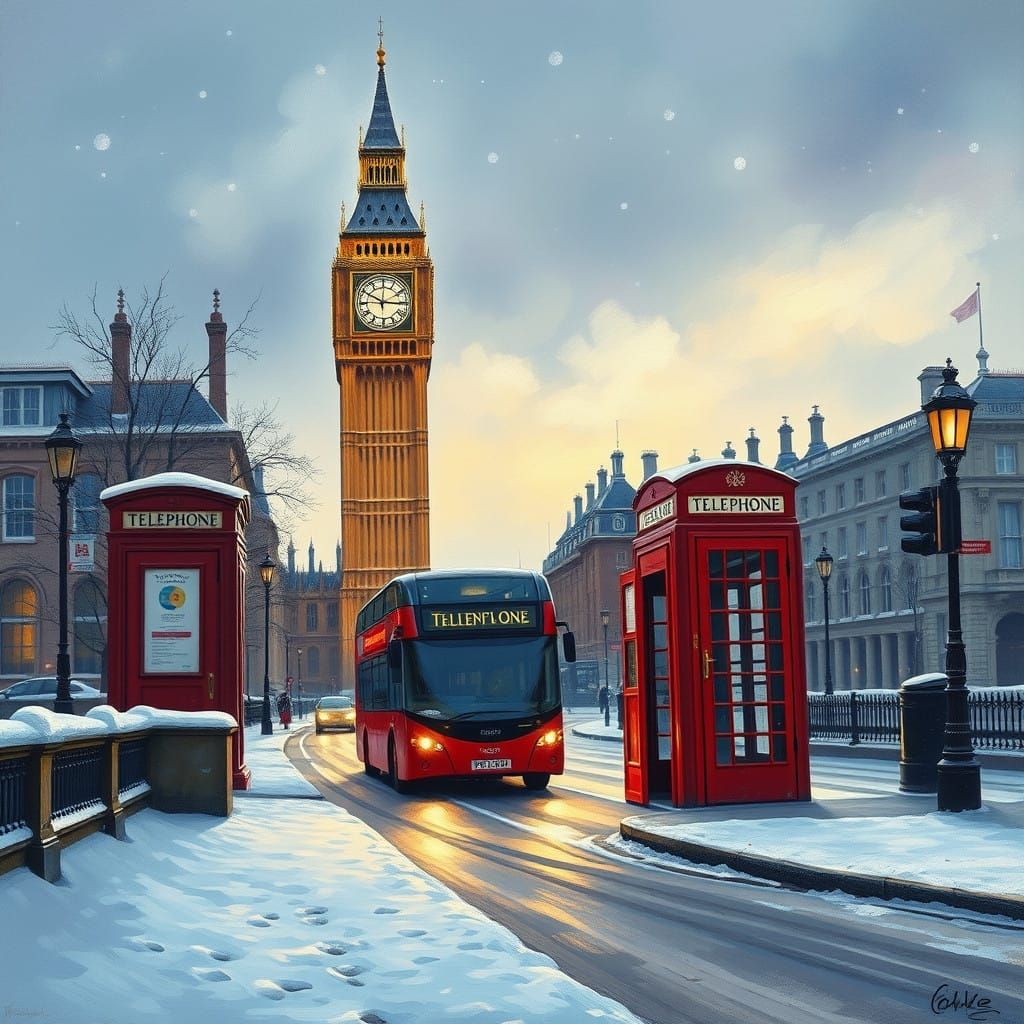 Winter Wonderland in English Cityscape Art