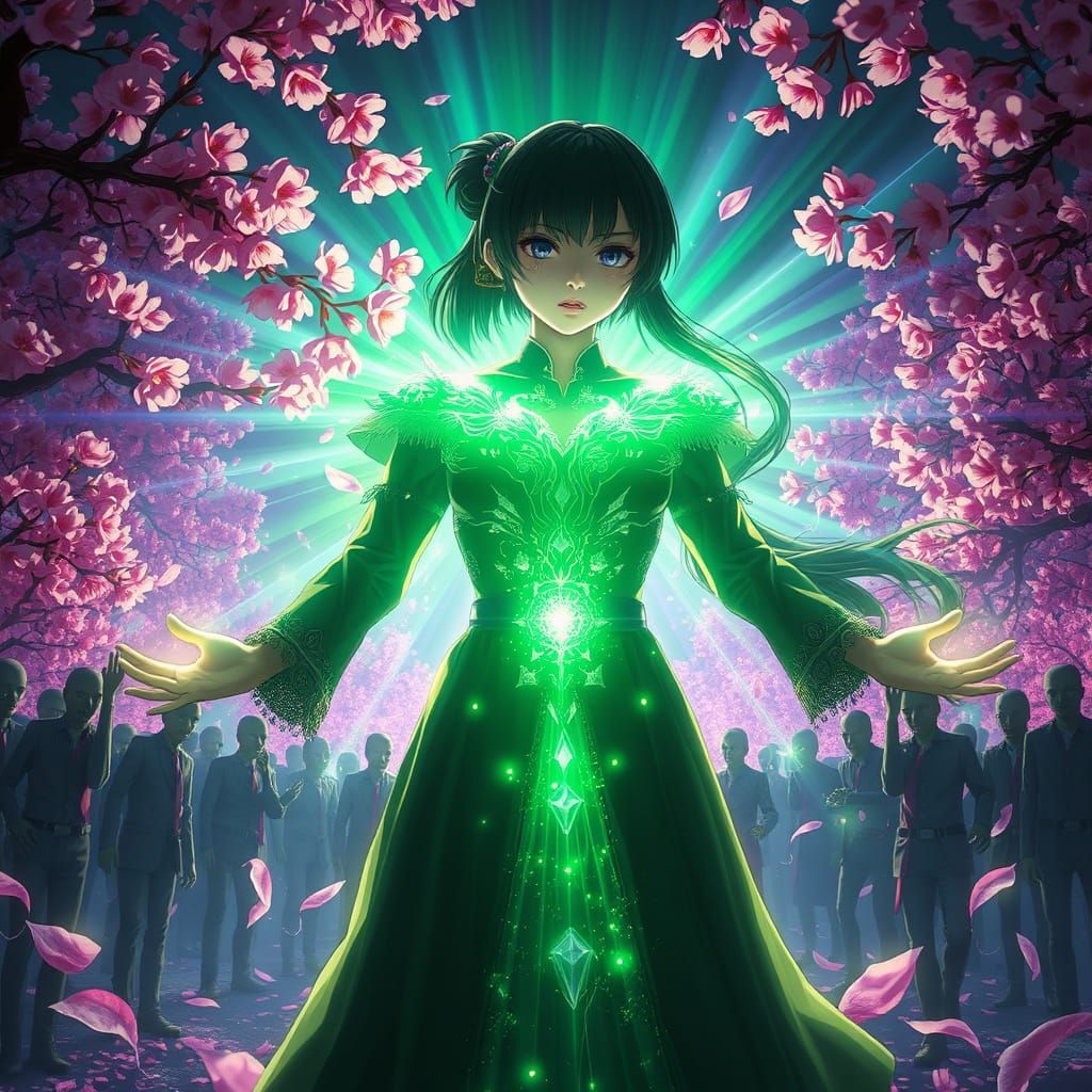 Surreal Fantasy Goddess Unleashes Radiant Power, Defying Und...