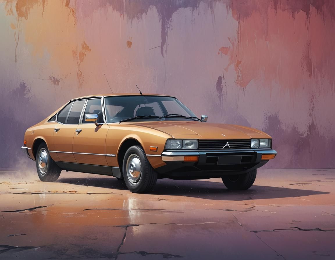 A citroen SM as a modern EV only 4 wheels, sliding rear door...