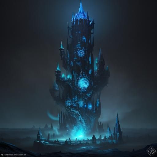 Ornate Bomb with Glowing Runes in Mystical Chamber