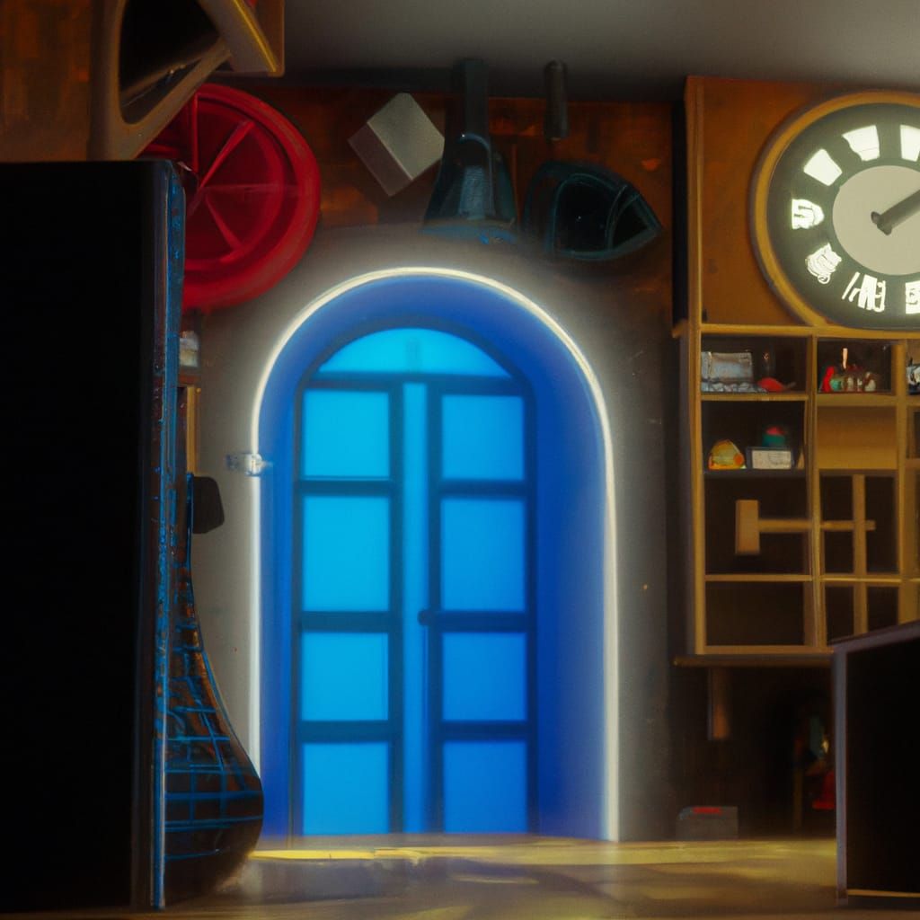 Sci-Fi Wizard's Control Room in Hyperrealism