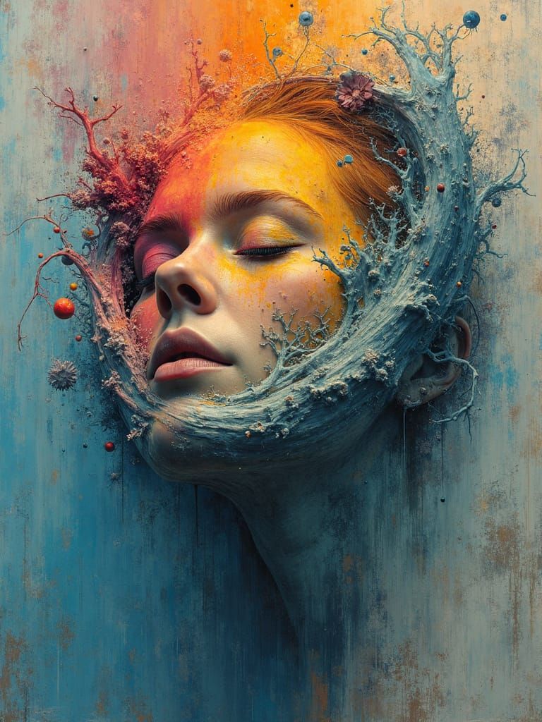 Lost in Art of Hollowness Airbrush Sculptural Rhythm