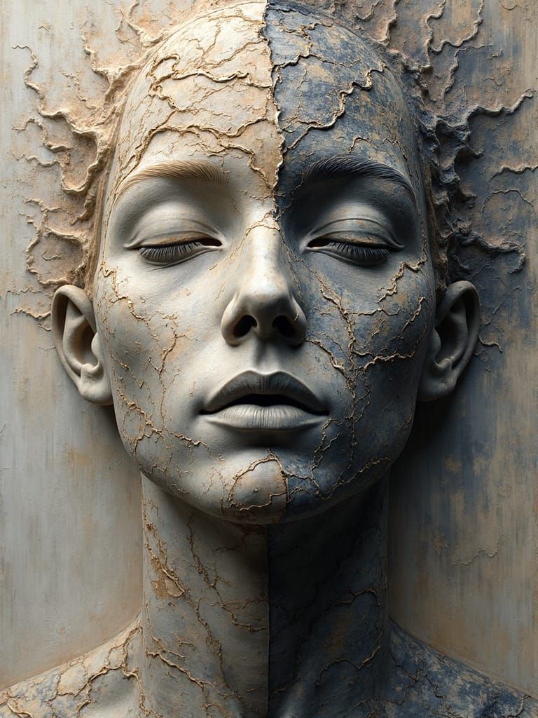 Lost in Art of Hollowness Airbrush Sculptural Rhythm