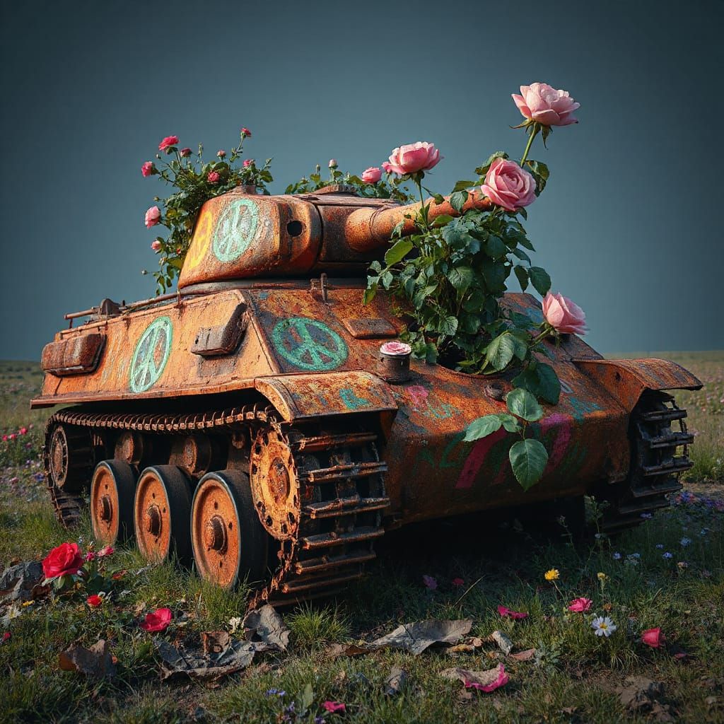 Hippie Panzer: Peace Through Graffiti and Flowers