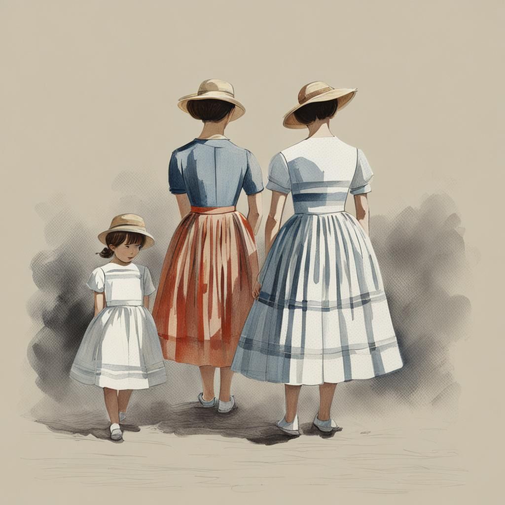 Women in Dresses: AI Generated Image