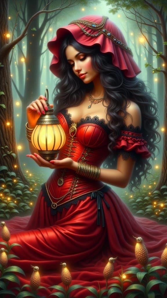 Little Red Riding Hood in Enchanted Forest