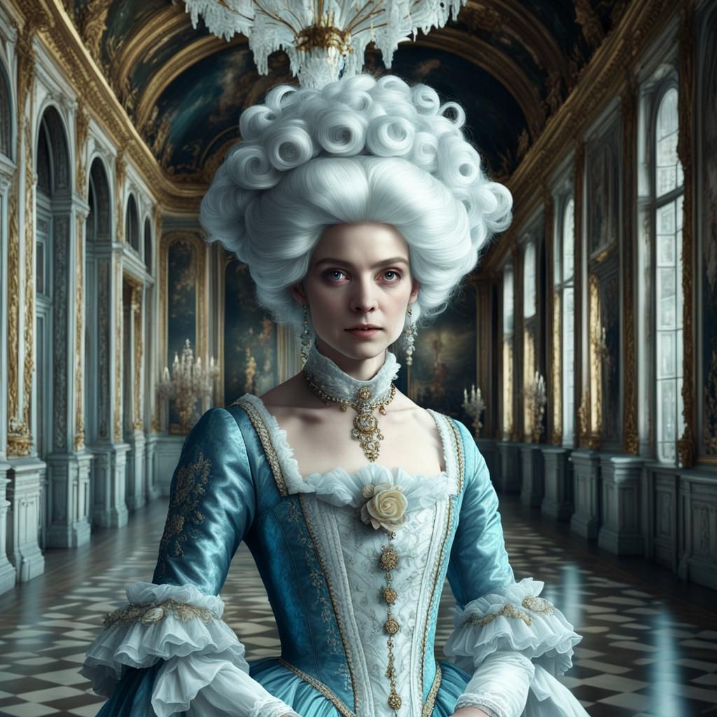 Rococo Lady at Versailles: A Digital Matte Painting