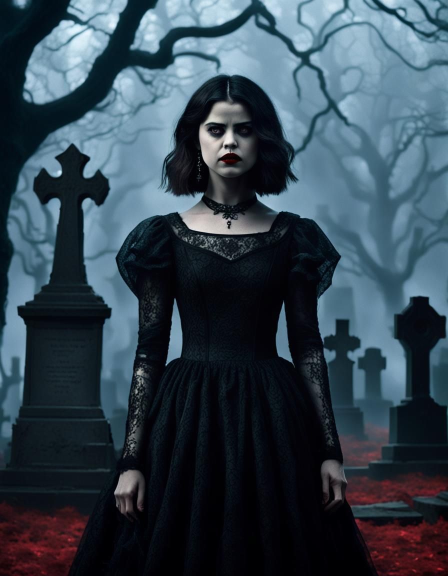 Selena Gomez as Gothic Mina Harker in Dark Graveyard