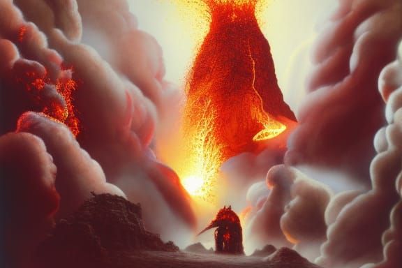 Volcano Entrance to Hell: Hyperdetailed Concept Art