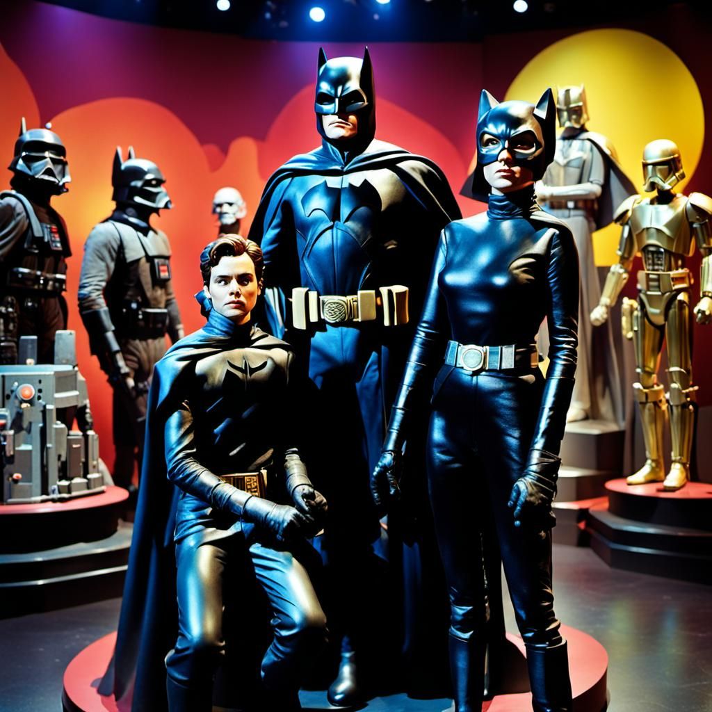 movie heroes in Madame Thousand's wax museum