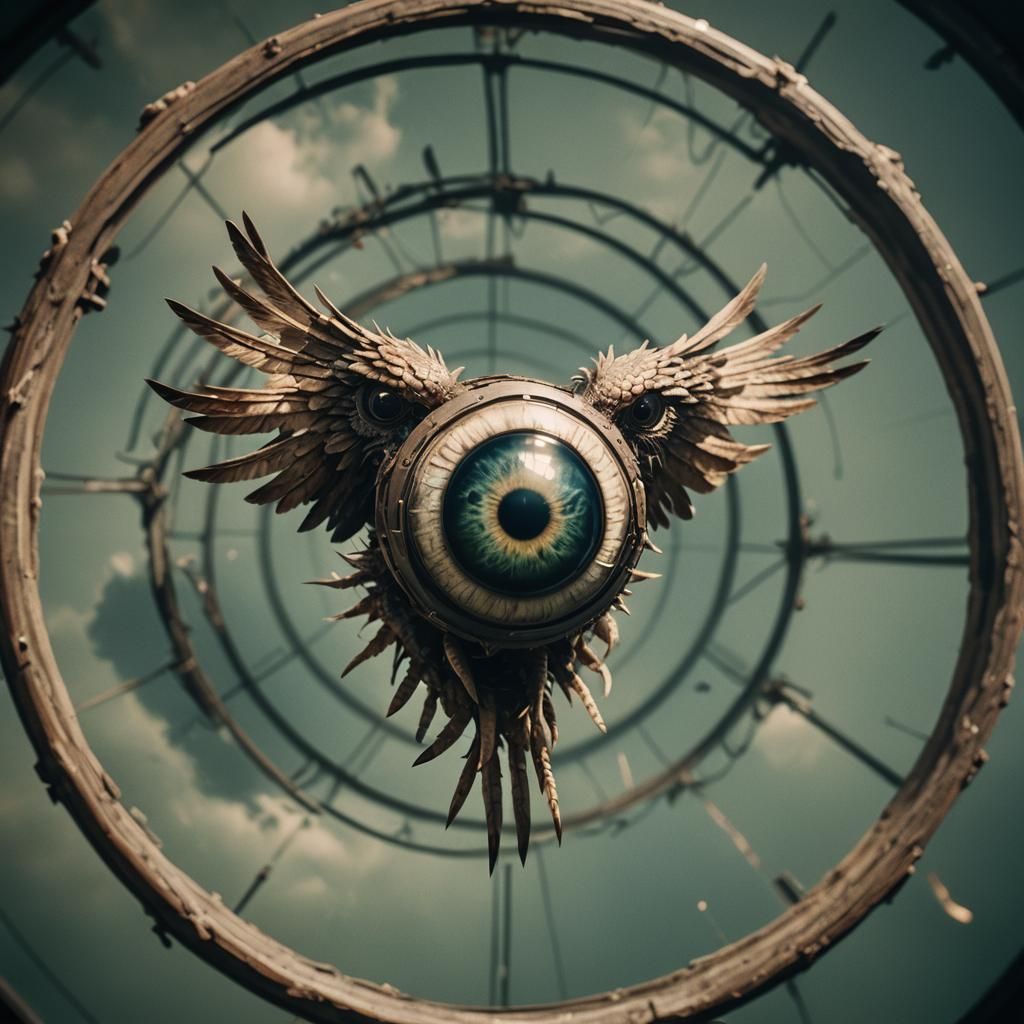 Biblically Accurate Angel with Intersecting Rings