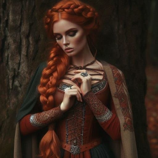 Corpseified Celtic Goddess in Gothic Style