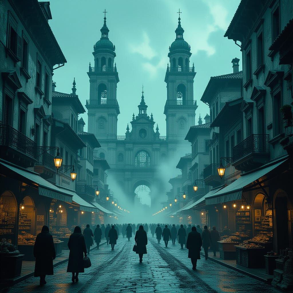 Eerie Radiumpunk Megacity Inspired by Renaissance Italy