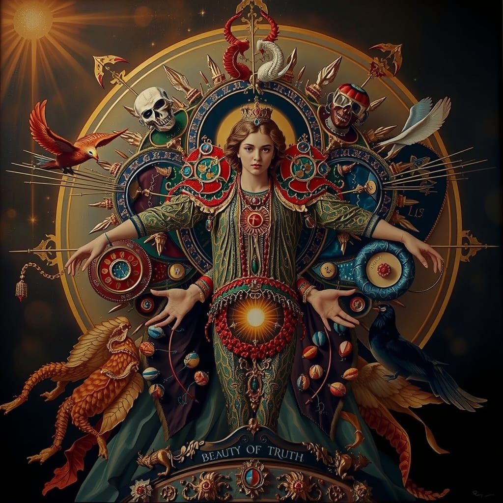 Masterpiece Painting of Beauty and Truth Radiating Excellenc...