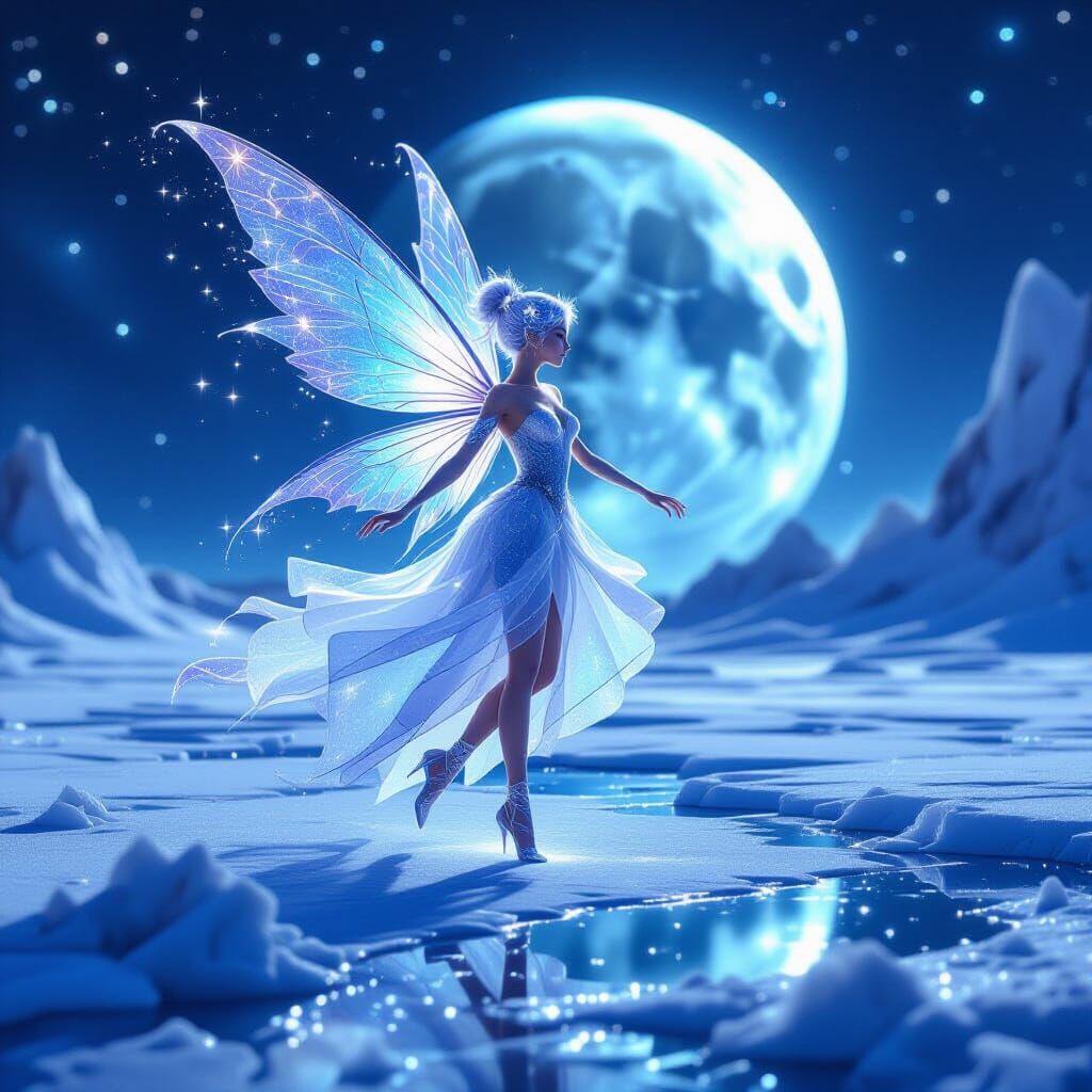 Starlight Fairy Dances on a Frozen Moon