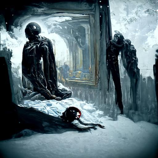 Robotic Descent into Unreality: Doré Horror Style