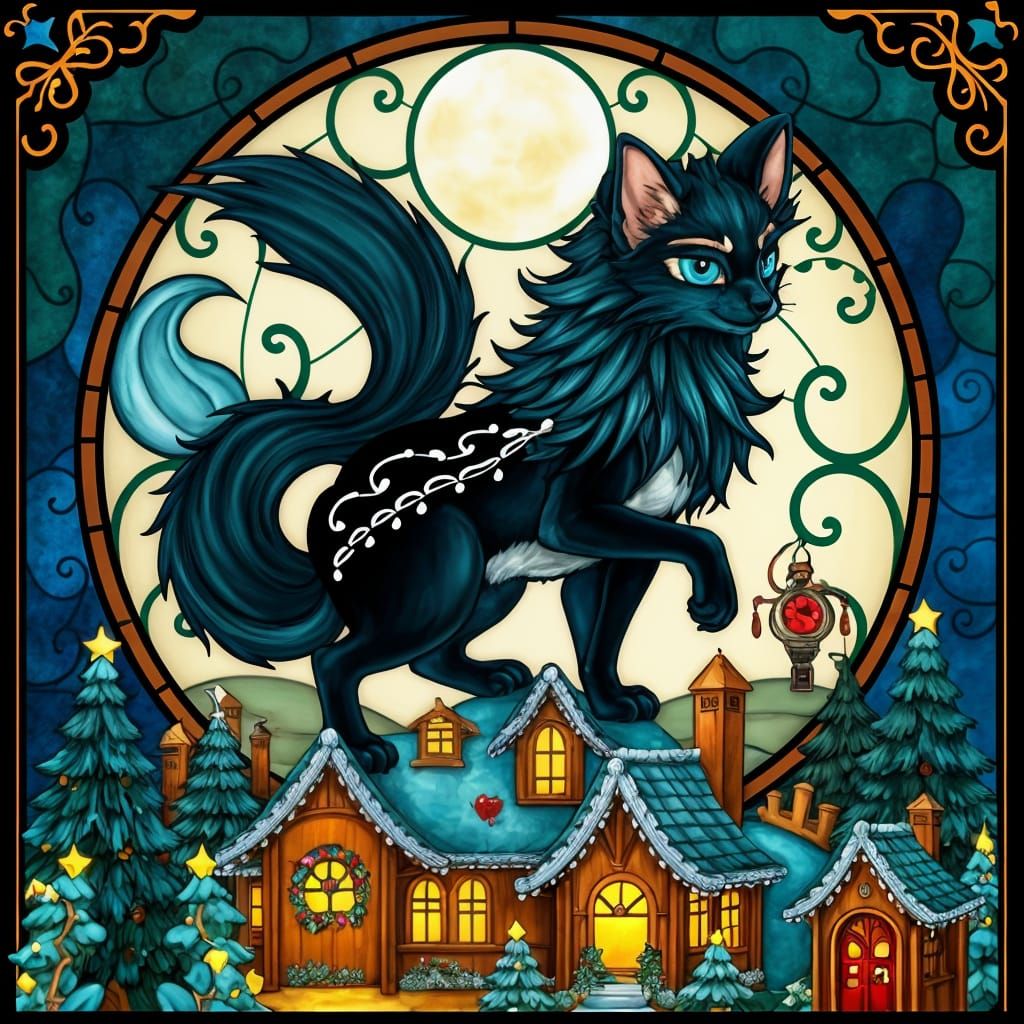 Spectral Nine-Tailed Kitsune Reigns Over Gingerbread Kingdom